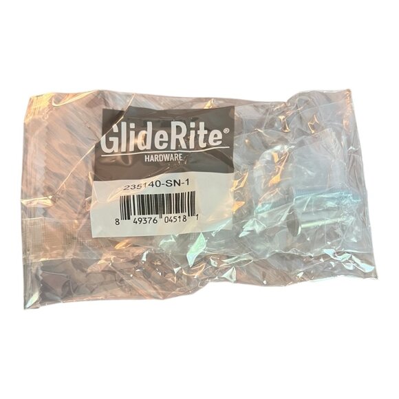 19 GlideRite 1.25 in Satin Nickel Crystal Acrylic Melon Knob with Backplate NEW - Picture 8 of 9